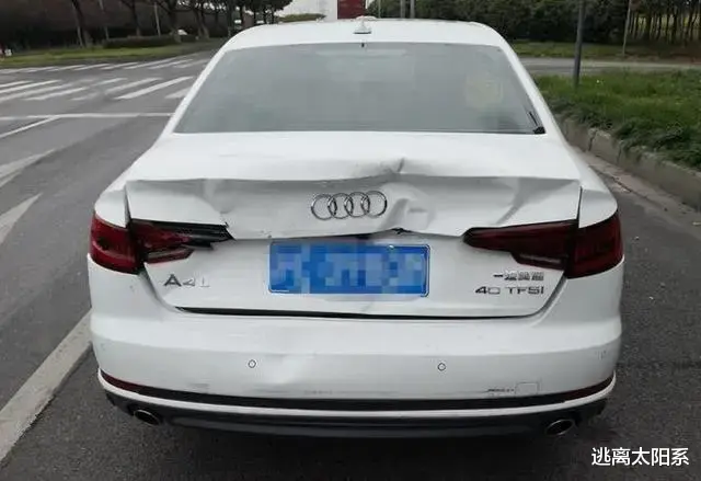 提车3个月,奥迪A4L四驱高速碰撞追尾