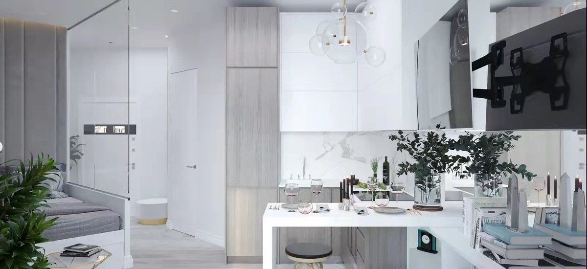 北漂10年小夫妻买奇葩房:28㎡居室内全是多边形,爆改设计很高级