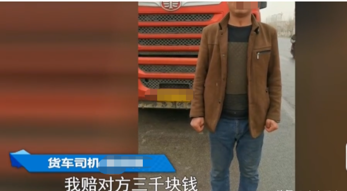河北,杨先生开货车拖货,到目的地时,已经天黑,他就将车停在道路上