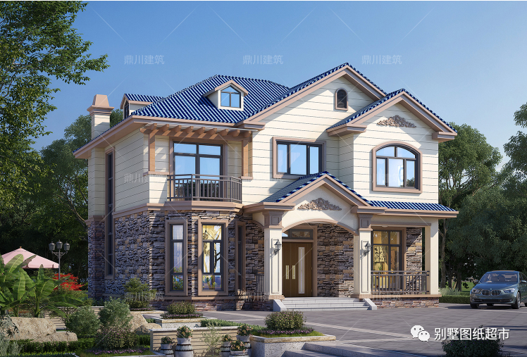 12x12米,二层简欧农村自建房,占地方正风水好,经济实用好户型