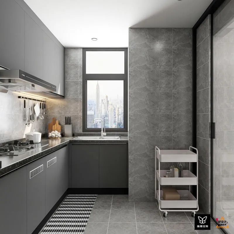 全屋柜子都刷白色，担心太单调，没想到效果这么惊艳