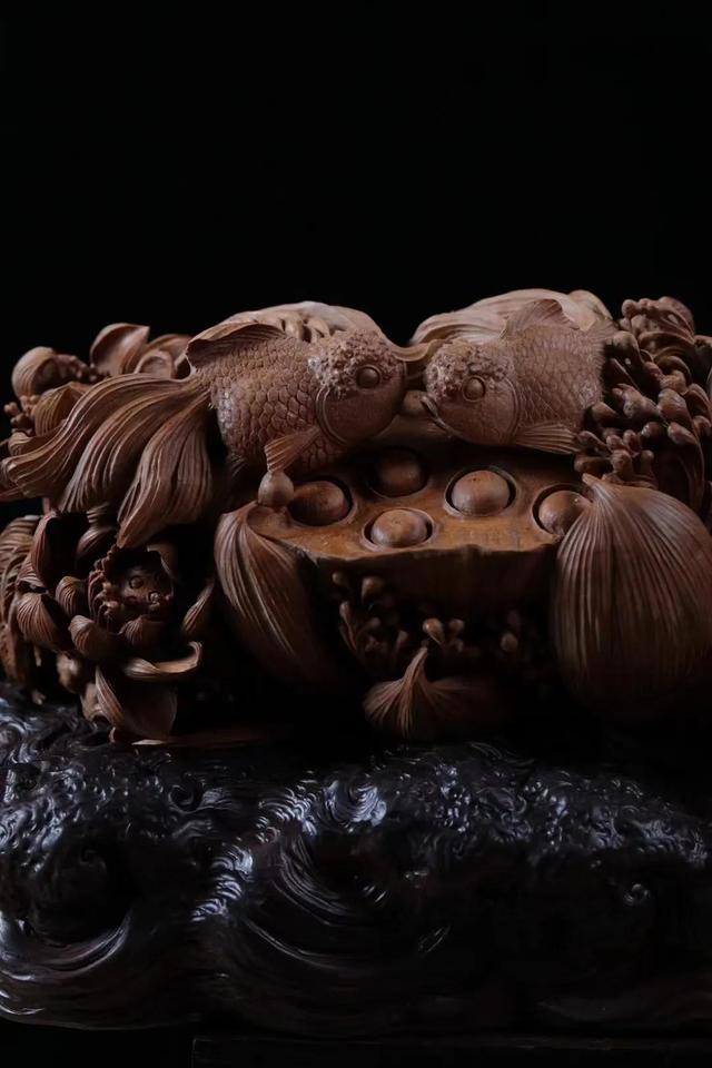 金玉|一木案摆香满堂！好一个木雕·金玉荷景