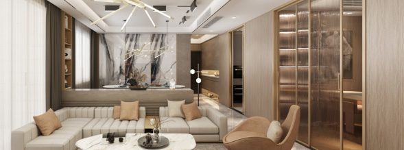 现代简约风格、北欧风格、轻奢风格、简欧风格设计方案效果图。