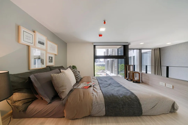 30平简约风公寓设计， ?? 一进门几乎能看到房子的全景