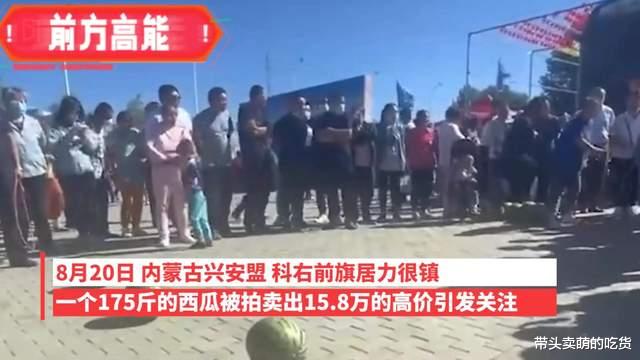 内蒙古175斤大西瓜拍出15万天价?一人搬不动,网友:吃了能成仙?