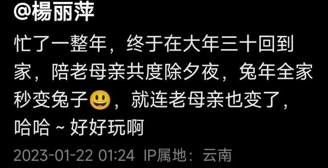 杨丽萍|杨丽萍回家过年用小碗装菜,88岁母亲全程脸难看,被疑不生育有关