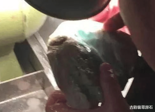 紫檀|老行家在“阴沟里翻了船”：98万切出变种料，高冰正阳绿变白肉！垮得一塌糊涂