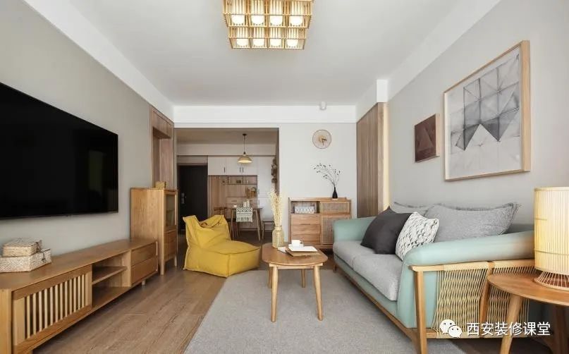 90㎡两室原木风,日式婚房