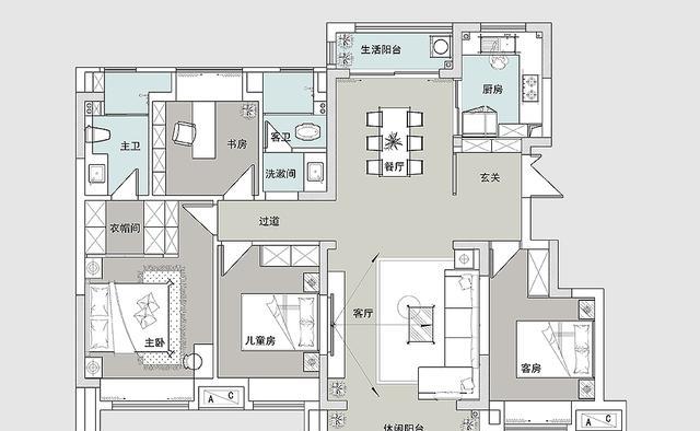 房子装中式,不需要面积有多大,一样能装出效果,这户真的很美