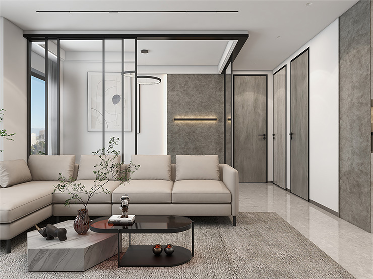 吾悦华府 191平简约装修,高级感与质感的结合。