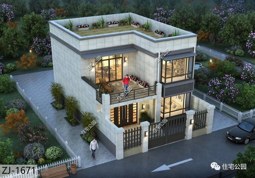 10套带平屋顶的农村别墅图纸,施工方便、节约预算