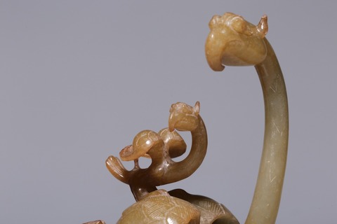 翡翠|和田玉玄鸟摆件