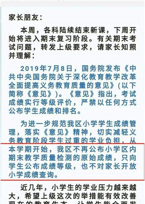 孙逢春|学校期末考试后只公布等级，没分数？网友：希望中高考也如此