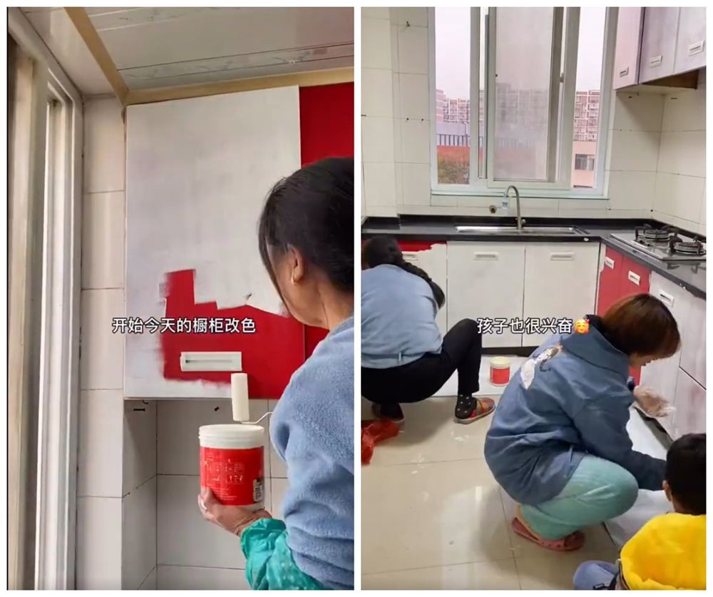 她用15小时时间,低预算改造自家脏旧厨房,让杂乱厨房变干净整洁