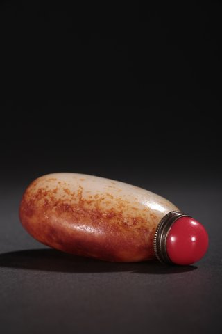 和田玉籽料|旧藏-和田玉籽料原石鼻烟壶