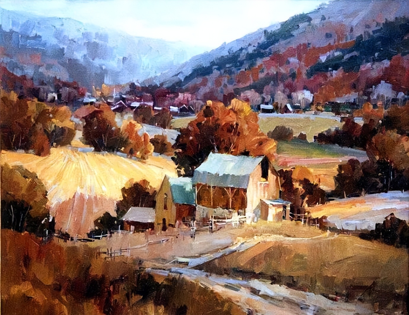 |和煦的阳光温暖惬意，风景优美，景色怡人