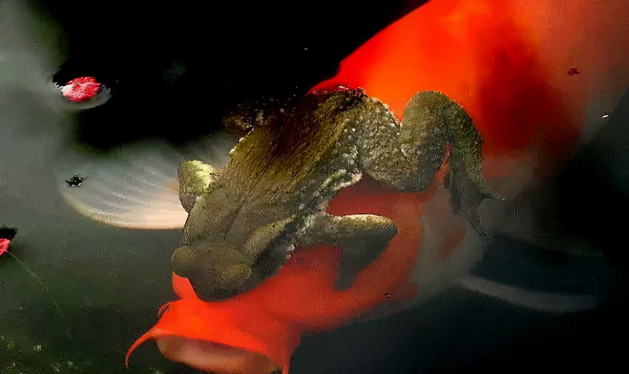 |钓鱼钓到“金蟾抱鲤”，这是癞蛤蟆出了轨，还是大鲤鱼劈了腿？