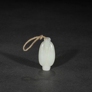 |清代:【和田玉翁仲挂件】