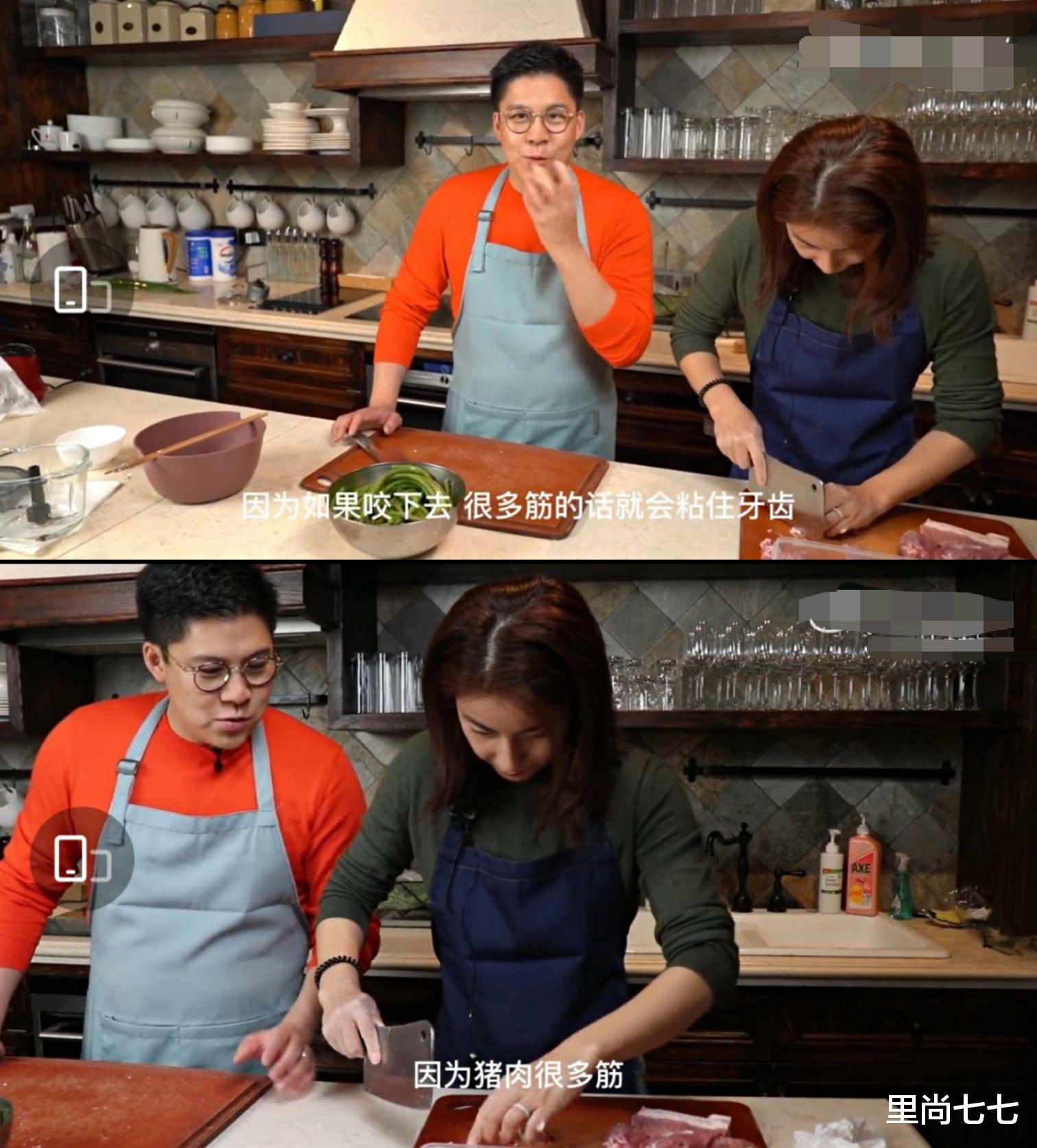 郭晶晶 郭晶晶亲自下厨好熟练,穿围裙秒变贤惠煮妇,换新发色过年真洋气