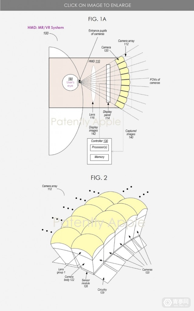 隔离|苹果AR/VR透视摄像头专利：弧形排列、视角更自然