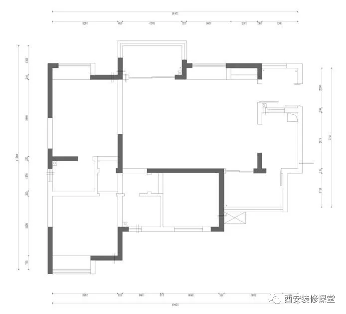 115㎡小三室现代，三口之家