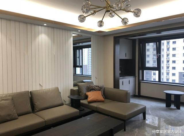 118平现代简约风格,全屋定制柜子,客厅与阳台打通很实用!