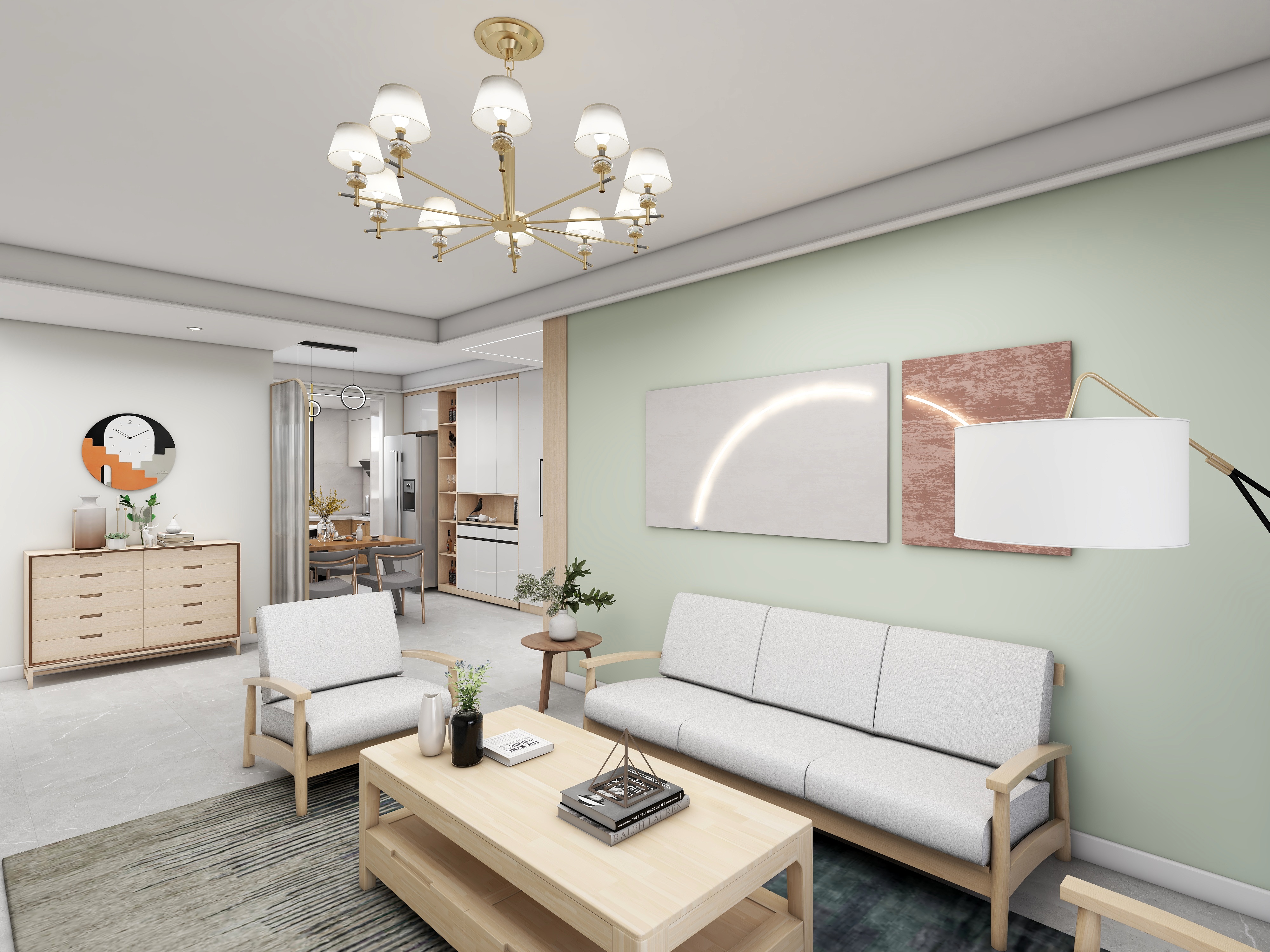 给客厅弄个整墙的书柜,房子能美成什么样?