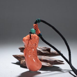 |回流-珊瑚雕如意螭龙挂件