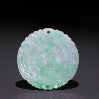 文玩|晚清 翡翠雕「一团和气」挂佩