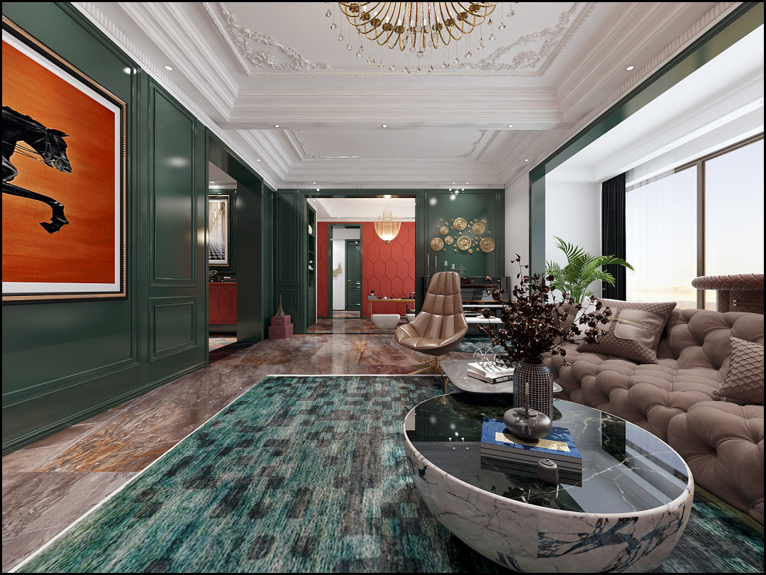 【鲁班装饰】清华海214m2混搭风格花样年华