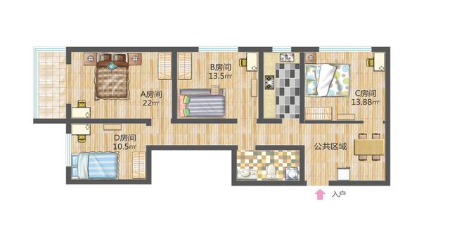 解决室内门对门的4种方法,总有一款适合你,装修前后都能改