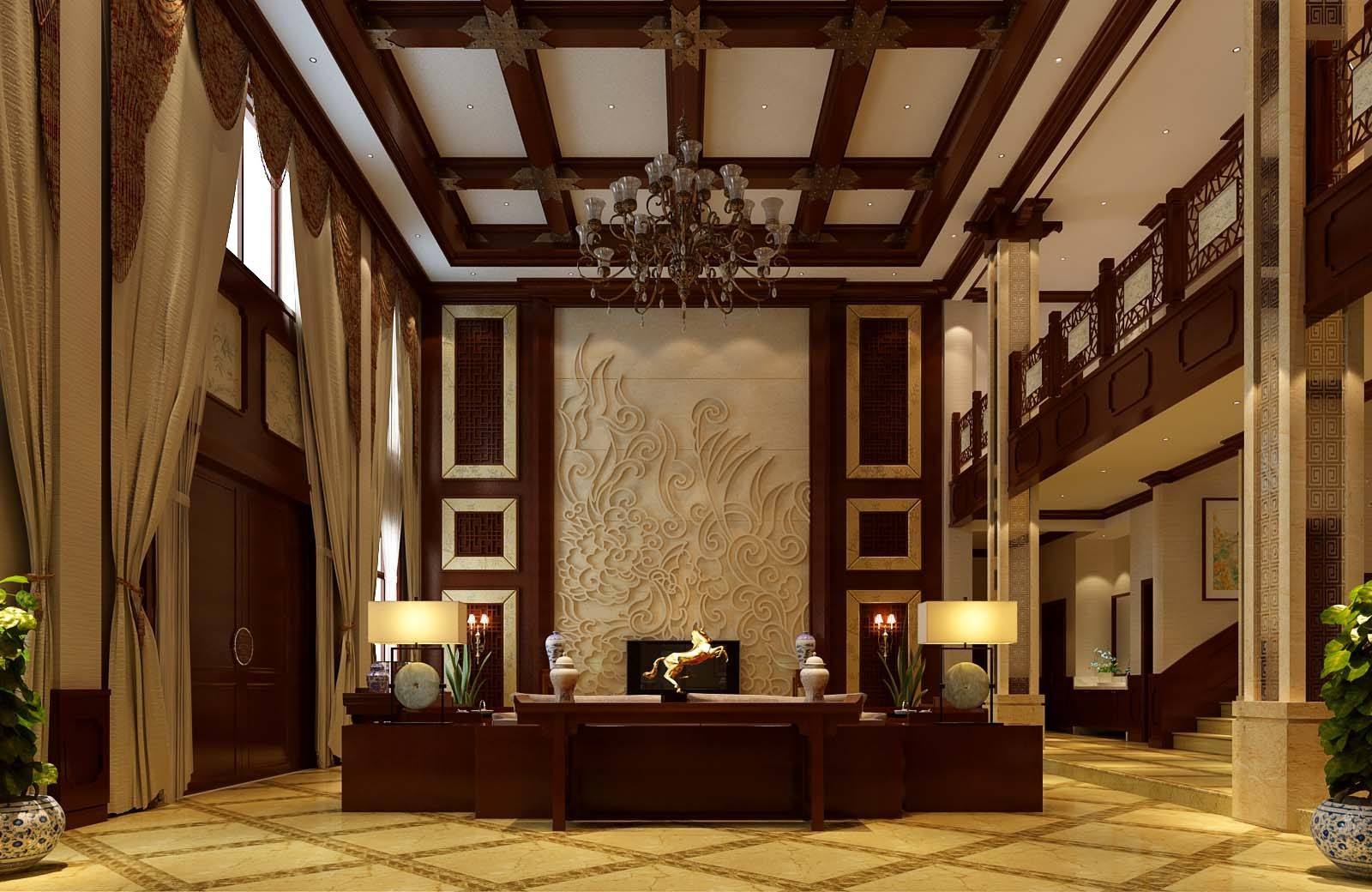 中式别墅红木装修,东方古典打造出洒脱人文空间