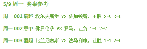 |3/9周一赛事前瞻：佛罗伦萨VS罗马 3场全解，内附分数