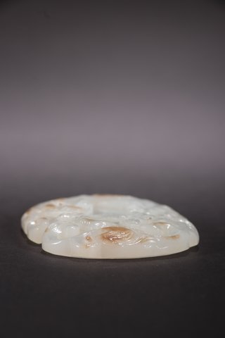 |旧藏-和田玉如意螭龙纹挂件