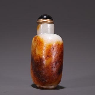 和田玉籽料|旧藏·和田玉籽料原石雕鼻烟壶