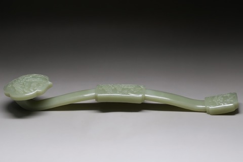 和田玉籽料|回流 舊藏和田玉籽料“松下高士图”玉如意