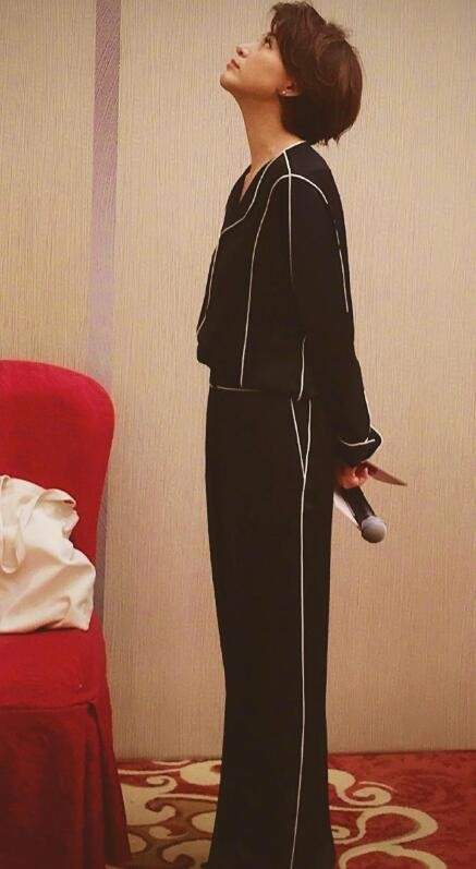 睡衣 董卿气质真好!一身缎面“睡衣”搭配干练短发,简约慵懒风太高级