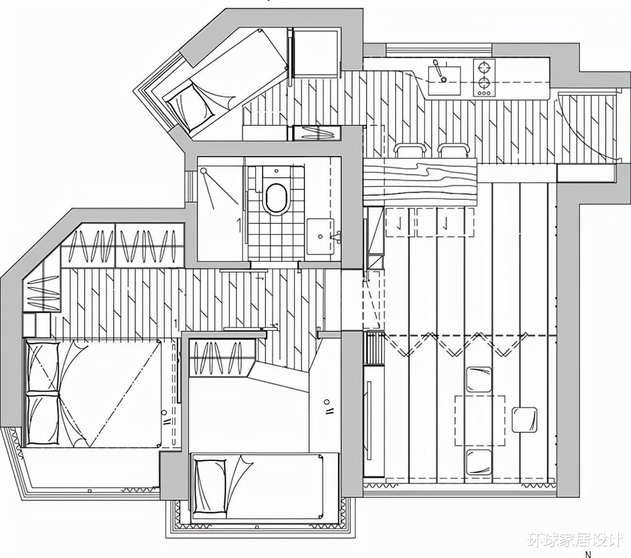 第一次见香港45㎡房子,居然有4房,全屋都是收纳柜,忍不住晒晒