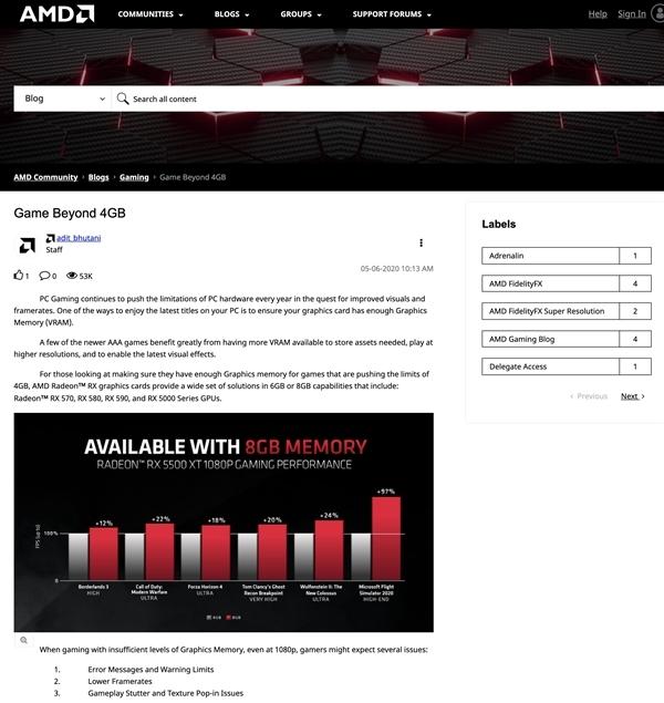 显卡|RX 6500 XT显卡4GB显存惹争议 被AMD删除的文章又回来了