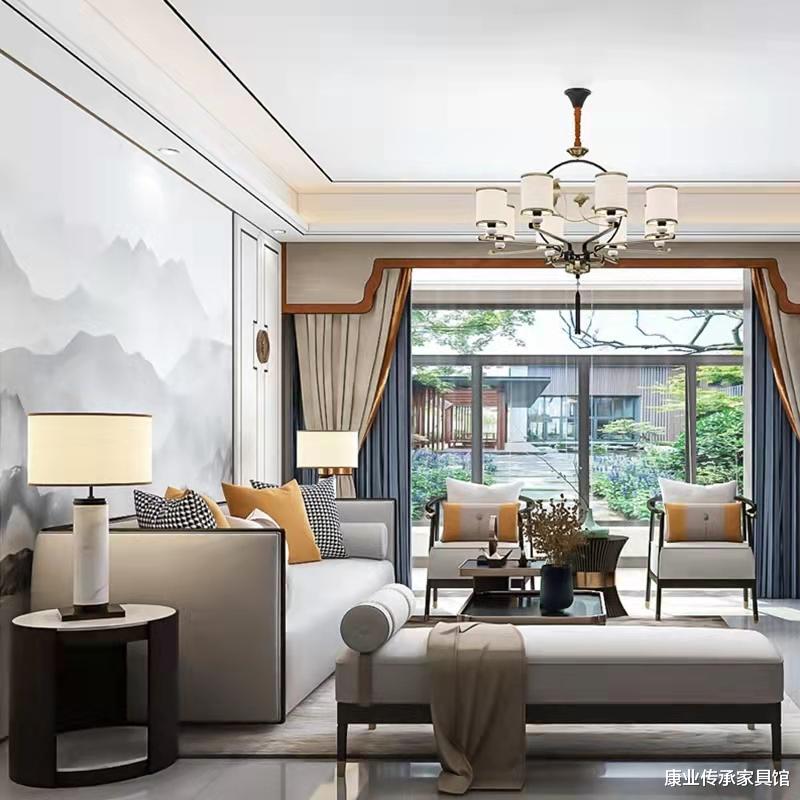 新中式客厅设计|亦古亦今的层次之美