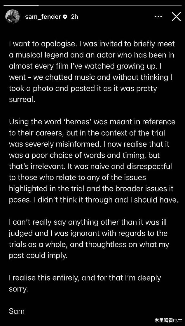 约翰尼·德普|把德普称作英雄，随后删光合影又道歉，28岁摇滚新星被指没骨气