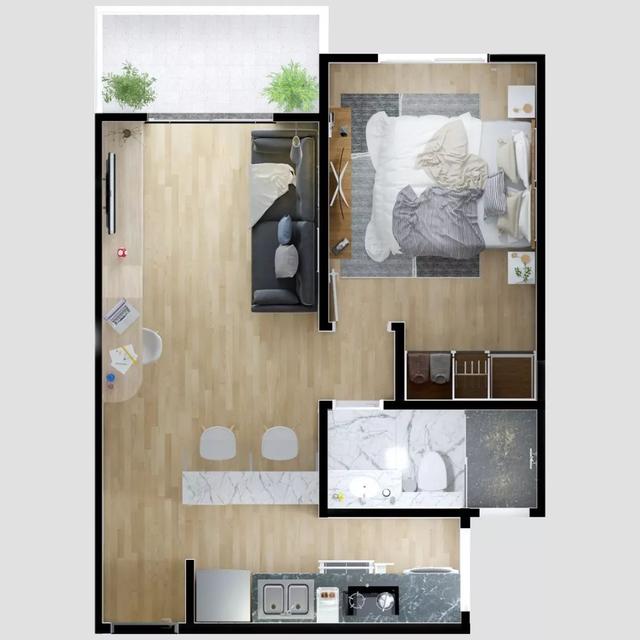 脑洞大开的小户型,装修布局着实聪明,实用软装时尚简约