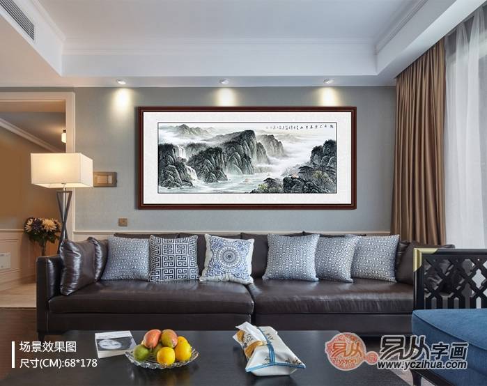 家中挂画怎么选?家里挂画选山水画 山远水长寓意佳