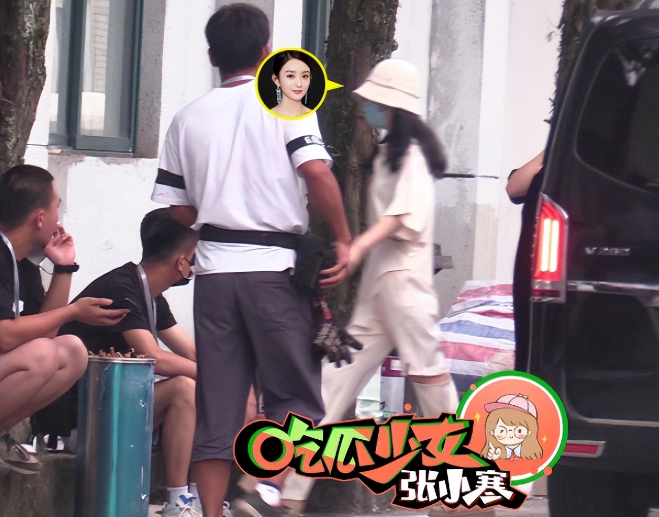 赵丽颖|赵丽颖拍广告的影棚突传意外，一女子被砸伤躺地上，手扶额头送医