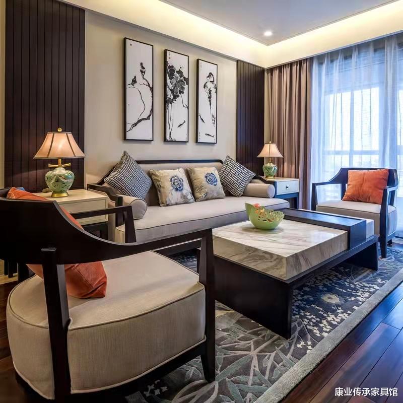 以“闲”为概念的新中式设计,诠释了简雅的闲逸生活