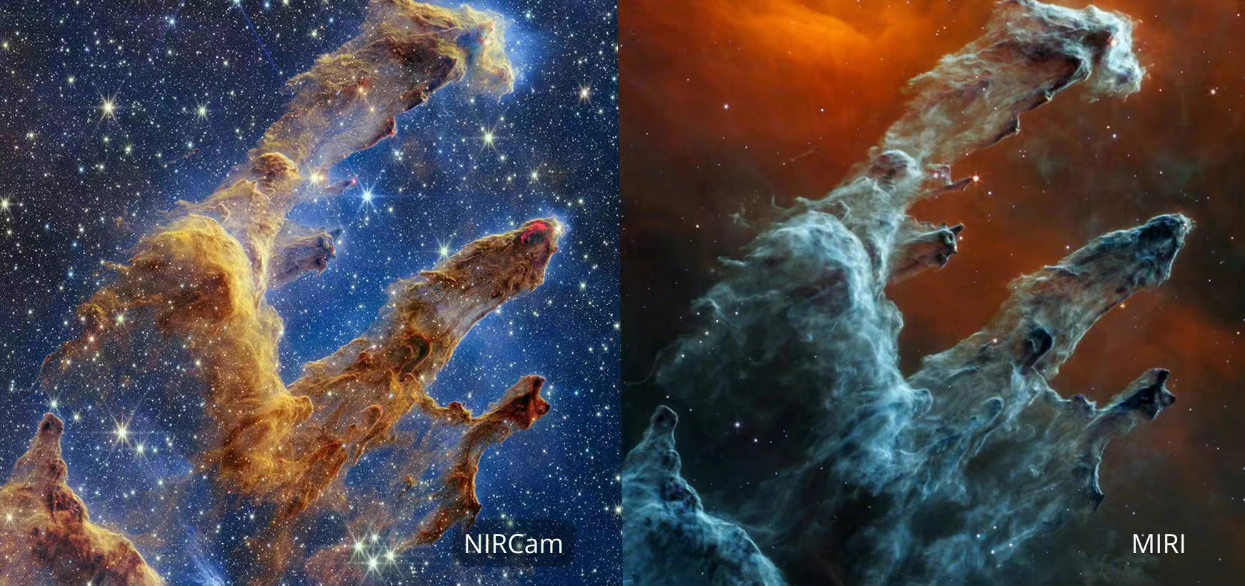 NASA发布韦伯中红外拍摄的创生之柱,为何与之前发布的不一样?