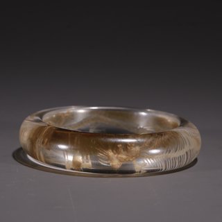 龙凤呈祥|旧藏·水晶内刻龙凤呈祥手镯