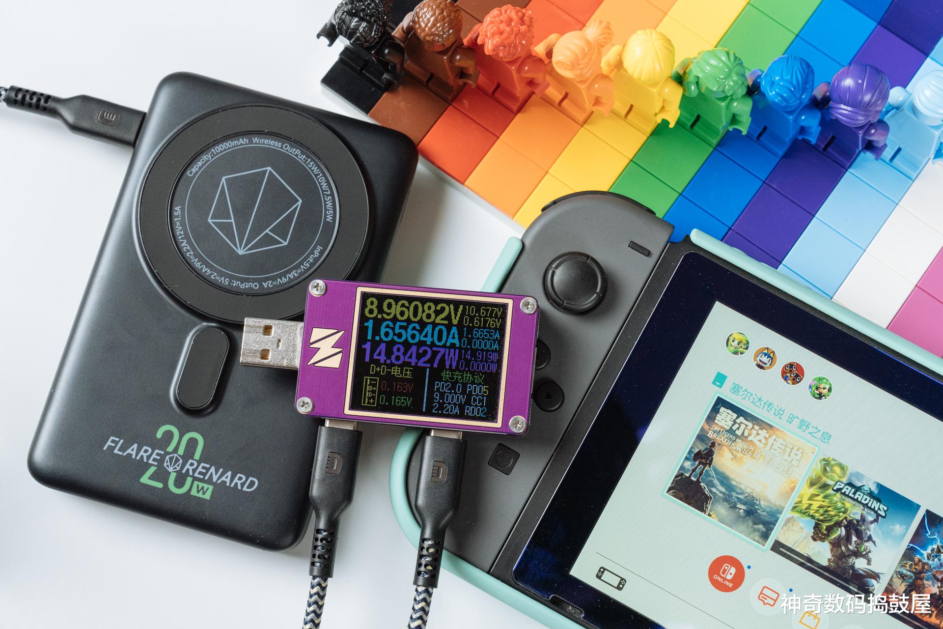 充电宝|MagSafe“咔嗒”充电更简单：闪焰狐 磁吸支架充电宝让充电更立体