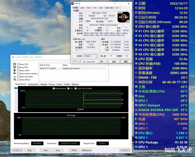 AMD|AMD Zen 4新品发热惊人？百元风冷挑战超频版7600X，结果如此惊人