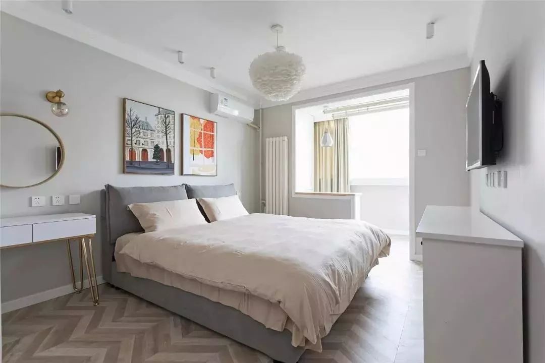 阳台改飘窗柜,63㎡小户型挤出2室2卫生间+衣帽间!